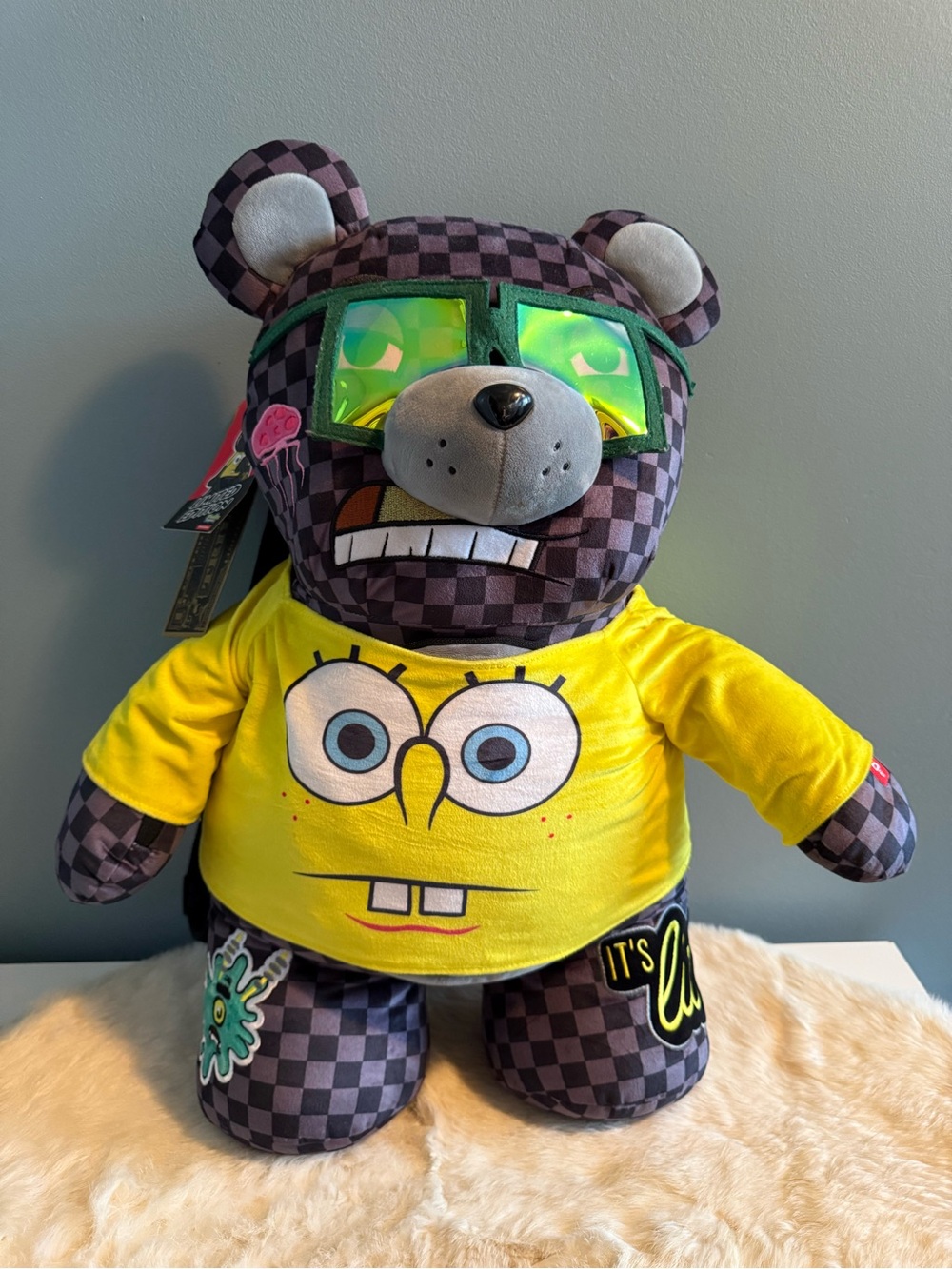 Sprayground SpongeBob Money Bear Plush Backpack